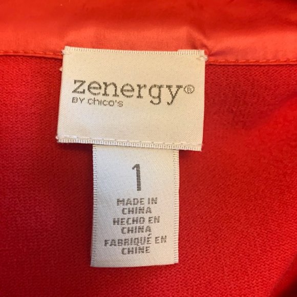 Chico's Zenergy Red Long Sleeve Jacket Size Medium - Picture 12 of 12